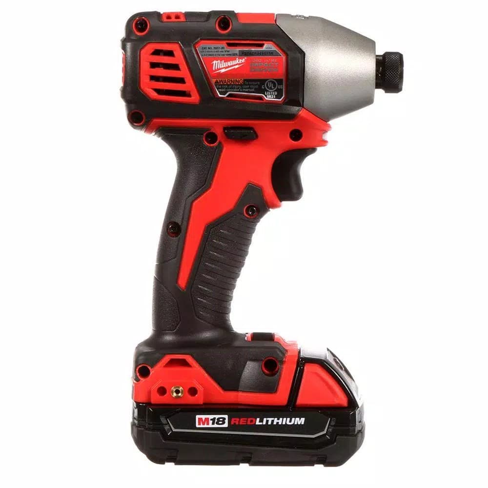 Milwaukee M18 18V Lithium-Ion 1/4 in. 2-Speed Impact Driver Kit with (2) 1.5Ah Batteries, Charger, and Hard Case