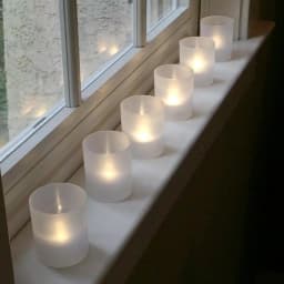 LUMABASE Flameless Votive Candles with Frosted Plastic Holders, Warm White LED, 6 Count thumbnail 5