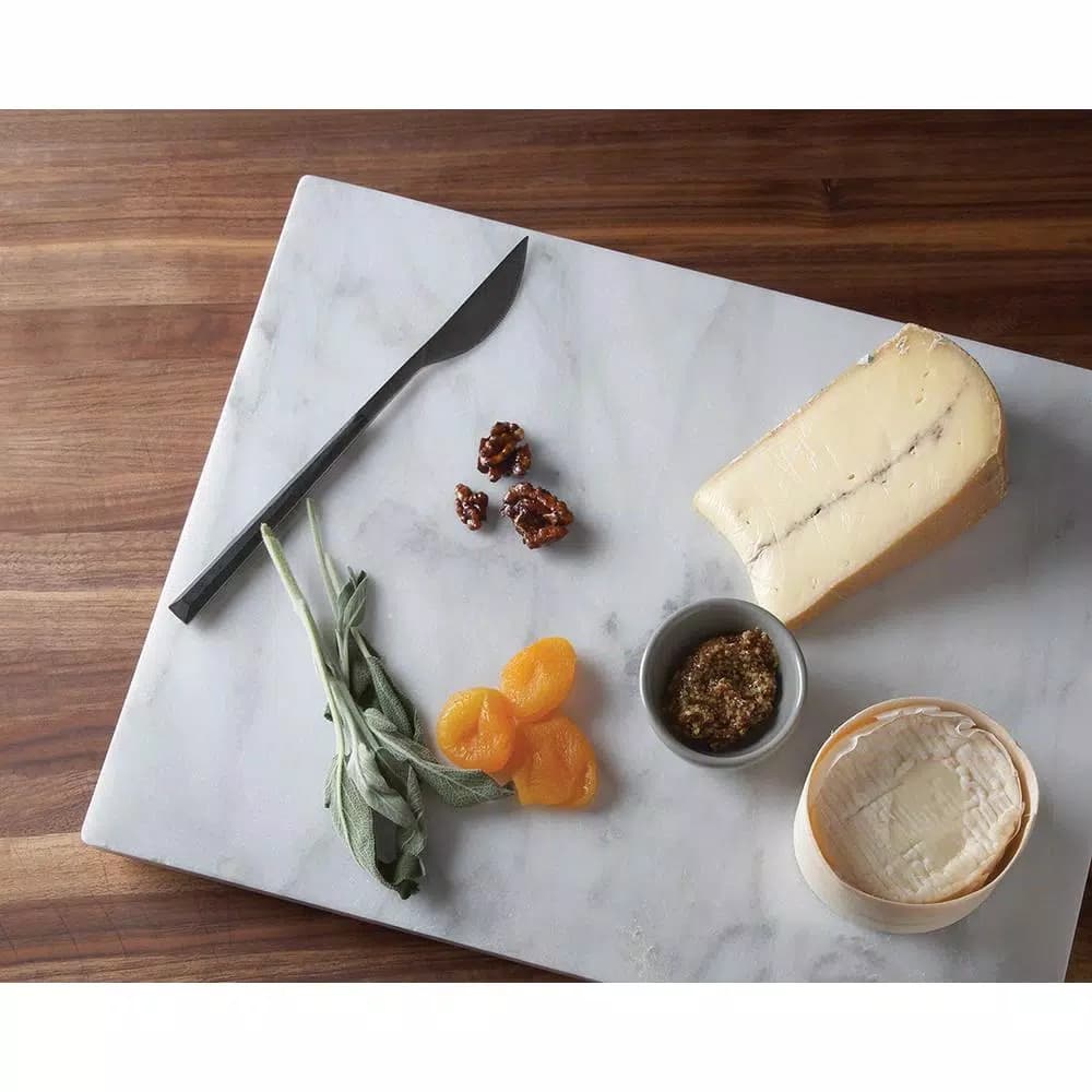 Fox Run White Marble Pastry Board, 12 x 16 inch Rolling Surface for Dough and Pastries