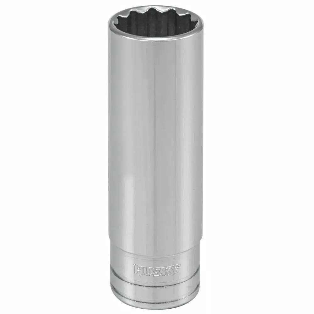 Husky 1/2 in. Drive 12-Point SAE Deep Socket, 1/2 in.