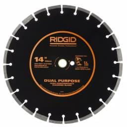 RIDGID 14 in. Dual-Purpose Diamond Segmented Saw Blade thumbnail 1