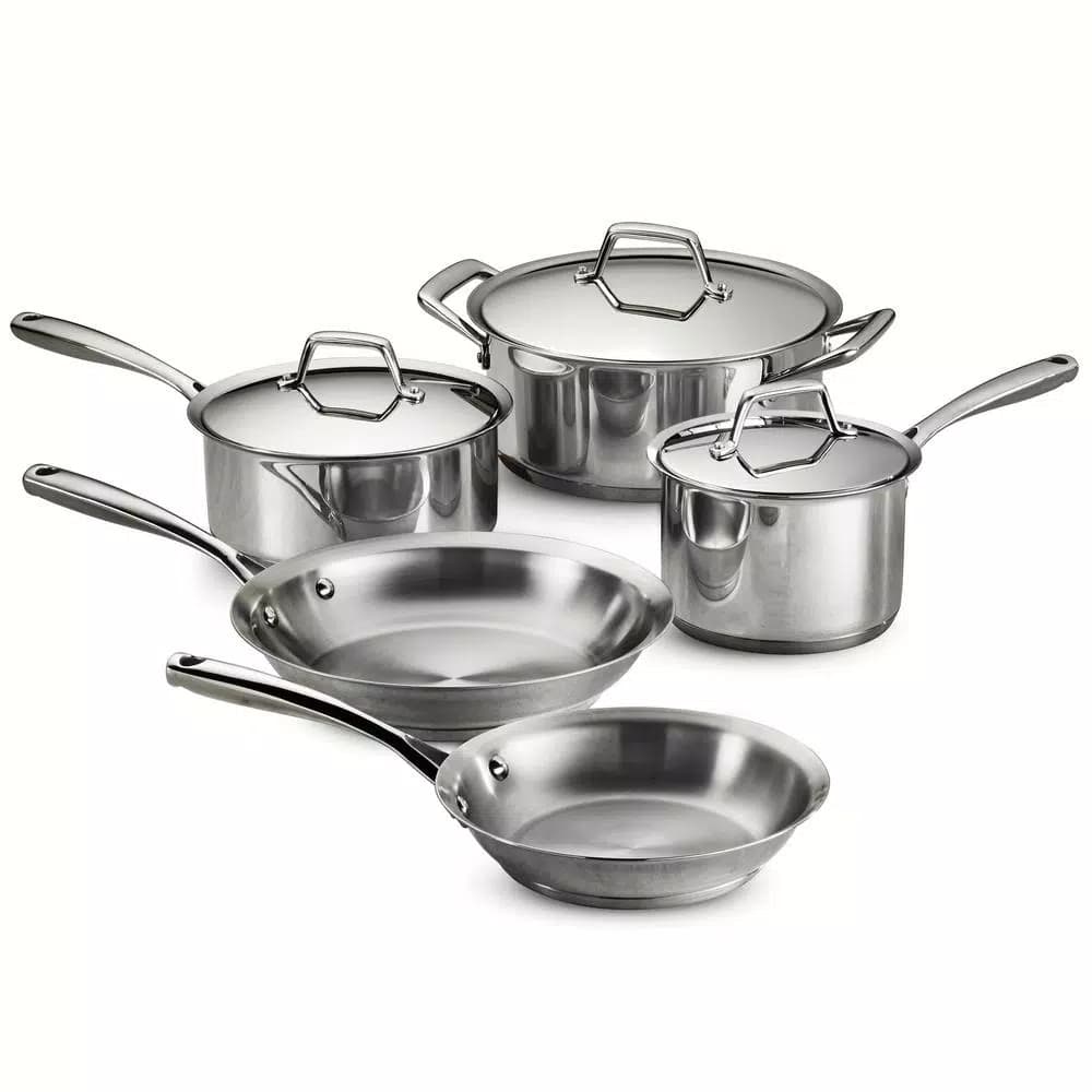 Tramontina Gourmet Prima 8-Piece Stainless Steel Cookware Set, Tri-Ply Induction Compatible