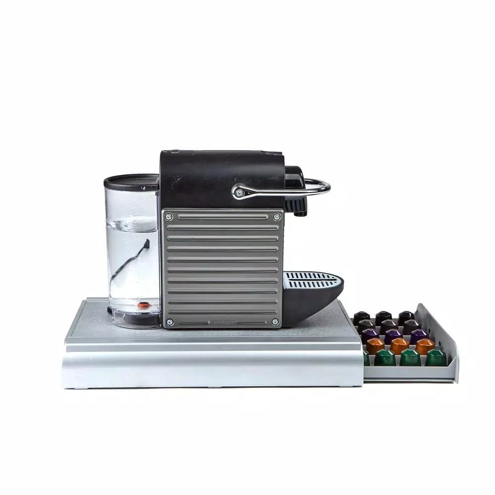 Mind Reader Anchor Nespresso Capsule Storage Drawer, Silver 50-Capacity Espresso Pod Organizer