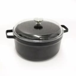 BergHOFF GEM 7.7 qt. Cast Aluminum Nonstick Stock Pot with Glass Lid, Black thumbnail 1