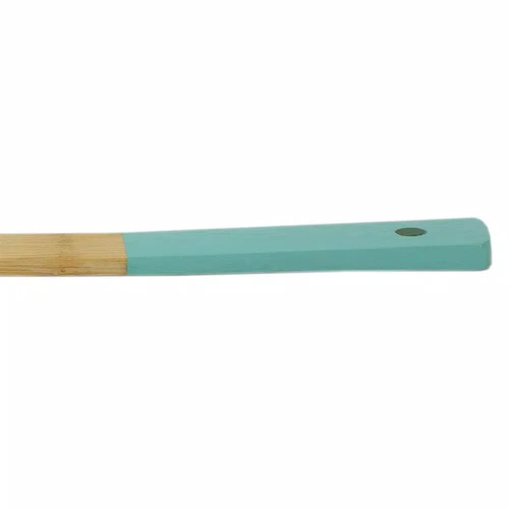 Home Basics Bamboo Kitchen Utensil Set of 6 - Modern Spatulas and Cooking Spoons