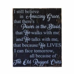 Unbranded Boulder Innovations "I Still Believe In Amazing Grace" 16 x 19 in. Printed Wood Wall Art Sign thumbnail 2