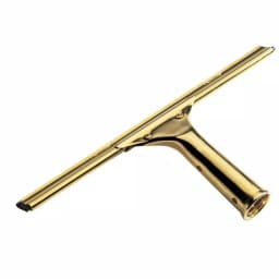 Ettore ProSeries 12 in. Brass Window Squeegee with Replaceable Rubber Blade thumbnail 1
