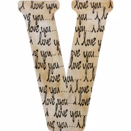 Jeff McWilliams Designs 15 in. Oversized Unfinished Wood Letter (V) - Industrial Style Wall Decor thumbnail 2