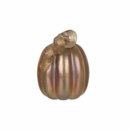 Glitzhome Blue and Gold Glittery Glass Pumpkin Decor, 5.91 in. H thumbnail 1