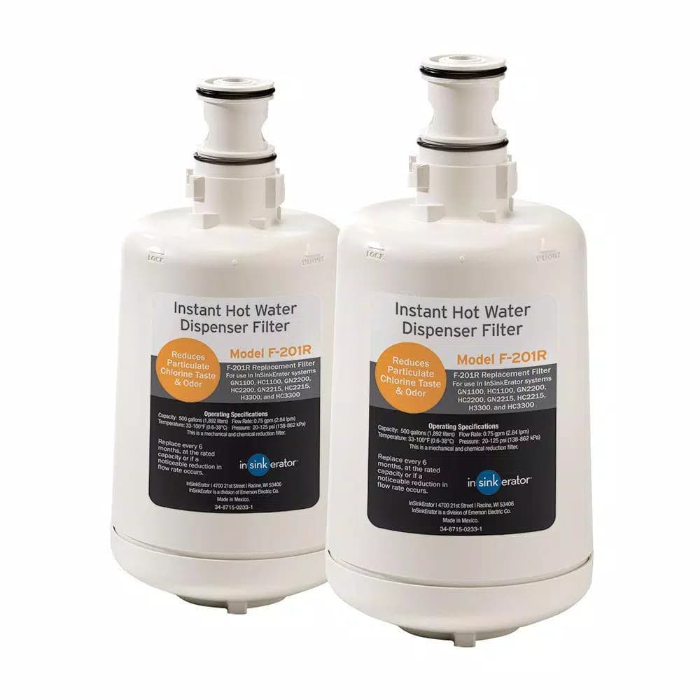 InSinkErator Replacement Filter Cartridges for F-201 Hot Water Dispensers, 2-Pack