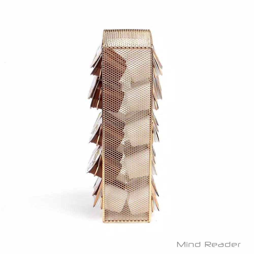 Mind Reader Rose Gold Mesh K-Cup Storage Rack - 30 Capacity Coffee Pod Carousel for Keurig