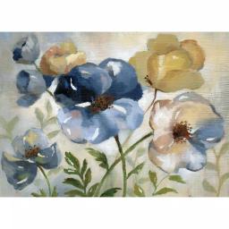 Morgan Home MHF Home Blue Floral Placemat Set, 4-Pack, Water Resistant Polypropylene thumbnail 1