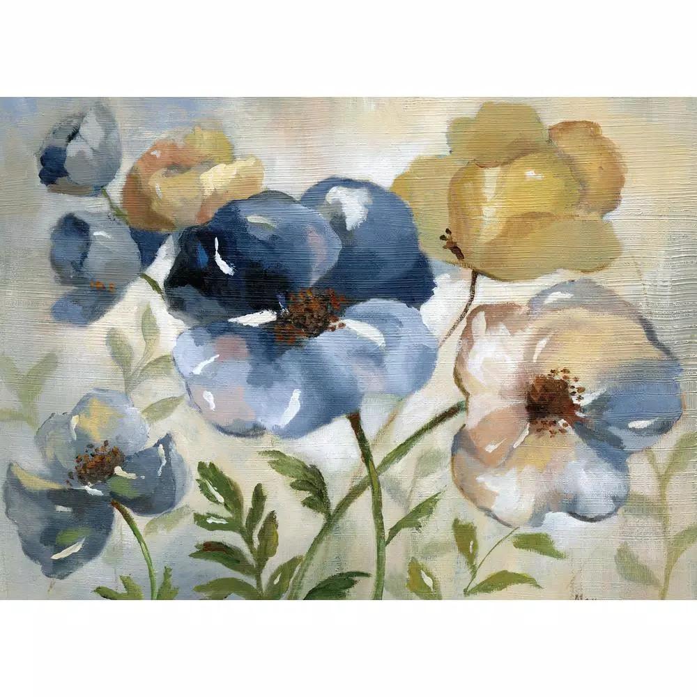 Morgan Home MHF Home Blue Floral Placemat Set, 4-Pack, Water Resistant Polypropylene