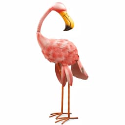 National Tree Company 32 in. Metal Pink Flamingo Garden Statue - Coastal Style Outdoor/Indoor Sculpture thumbnail 1