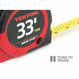 TEKTON 33 ft. x 1 in. Tape Measure with Impact-Resistant ABS Housing and Non-Slip Rubber Grips thumbnail 3