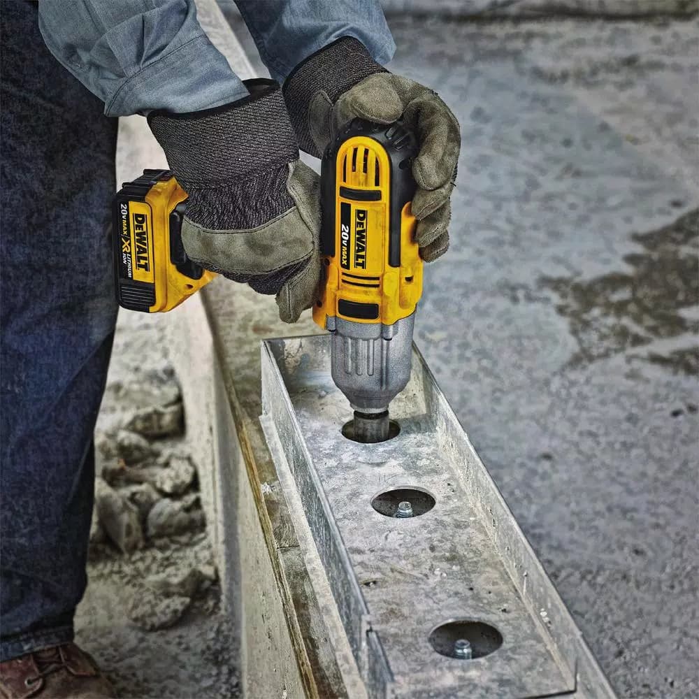 DEWALT 20V MAX Cordless 1/2 in. High Torque Impact Wrench Kit with (3) Batteries and Charger