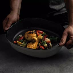 BergHOFF GEM 3-Quart Oval Stoneware Casserole Dish, Non-Stick Enamel Gray Baking Pan thumbnail 3