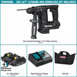 Makita 18V LXT Sub-Compact Brushless SDS-Plus Rotary Hammer Kit (11/16 in.) thumbnail 4