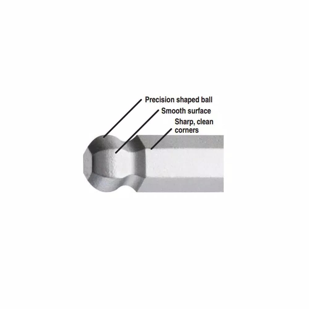 Bondhus 3/16 in. Ball End Long Arm L-Wrench Set with ProGuard Finish (10-Pack)
