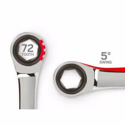 TEKTON 12-Piece Metric Stubby Ratcheting Combination Wrench Set, 8-19 mm thumbnail 4