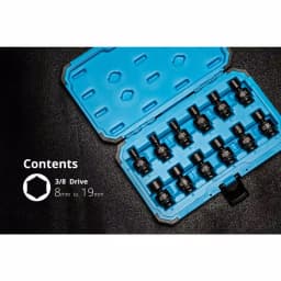Capri Tools 3/8 in. Drive Metric Universal Impact Socket Set, 12-Piece thumbnail 3