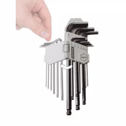 TEKTON 9-Piece Long Arm Ball End Hex Key Wrench Set, SAE Inch Sizes thumbnail 9