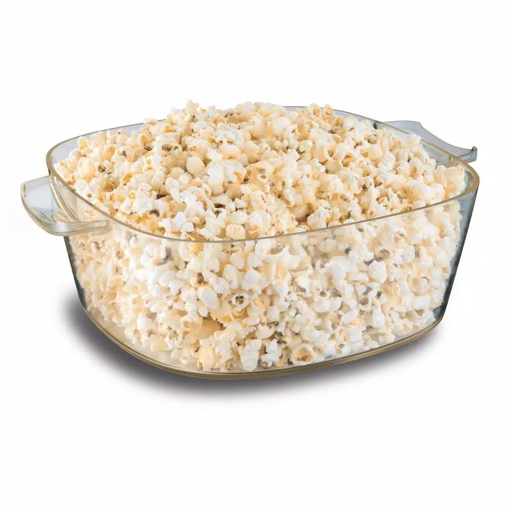 Hamilton Beach Hot Oil Popcorn Popper with Motorized Stirring Arm and Butter Well - Red