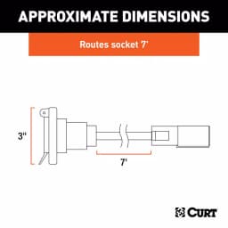 CURT 7' Original Equipment 7-Way RV Blade Wiring Extension for 5th Wheel and Gooseneck Trailers thumbnail 2