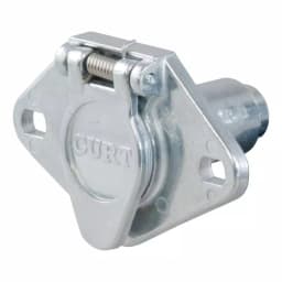CURT 4-Way Round Female Connector Socket, Vehicle Side Trailer Wiring Kit thumbnail 3
