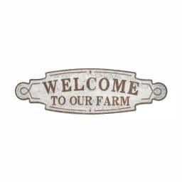 LITTON LANE 36 in. x 11 in. Welcome to Our Farm Metal Wall Sign - Rustic Farmhouse Decor thumbnail 2