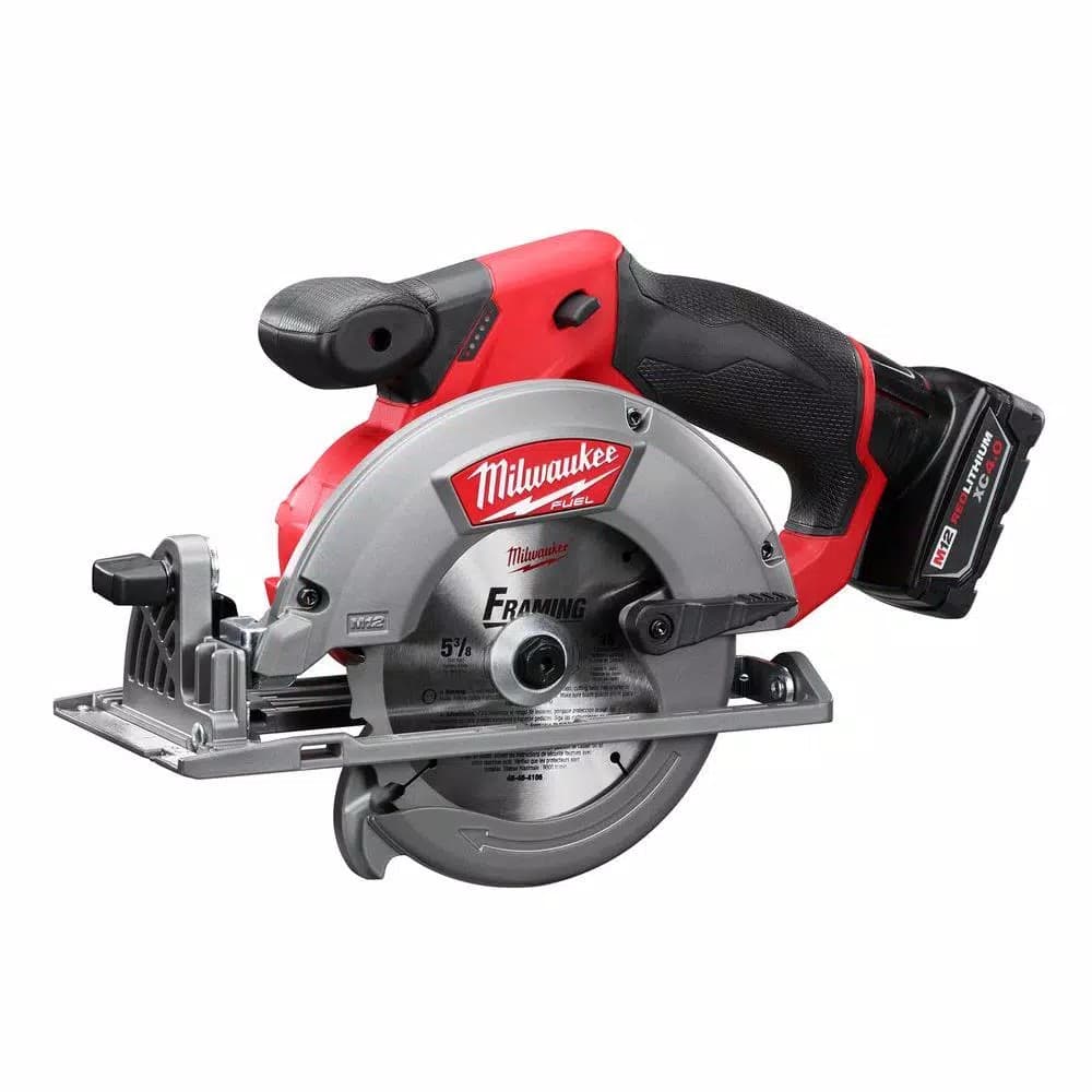 Milwaukee M12 FUEL 5-3/8 in. Brushless Cordless Circular Saw Kit with 4.0 Ah Battery and Charger