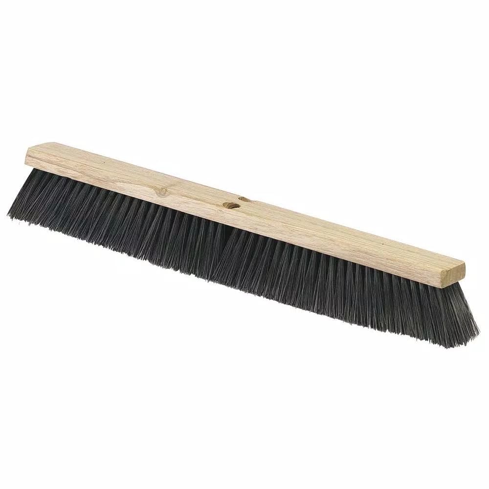 Carlisle 24 in. Polypropylene Wood Block Broom, Black (12-Pack)
