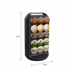 Mind Reader Apollo 30-Capacity K-Cup Storage Carousel - Black & Chrome Coffee Pod Dispenser thumbnail 4