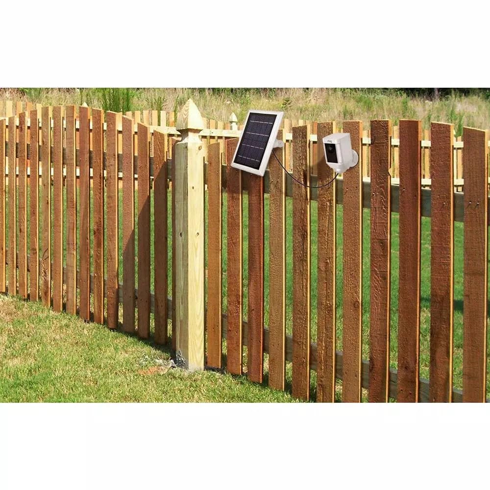 Wasserstein Solar Panel for Ring Spotlight Cam Battery & Stick Up Cam Battery, White