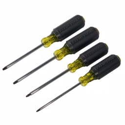Klein Tools 4-Piece Square Recess Robertson Screwdriver Set with Cushion-Grip Handles thumbnail 2