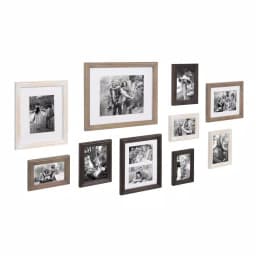 Kate and Laurel Bordeaux 10-Piece Gallery Wall Picture Frame Set - Multicolored Neutral Finishes thumbnail 2