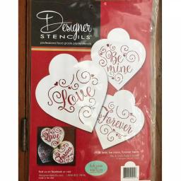 Designer Stencils Contemporary Hearts and Love Cookie Stencil Bundle - 6 Pattern Set thumbnail 4
