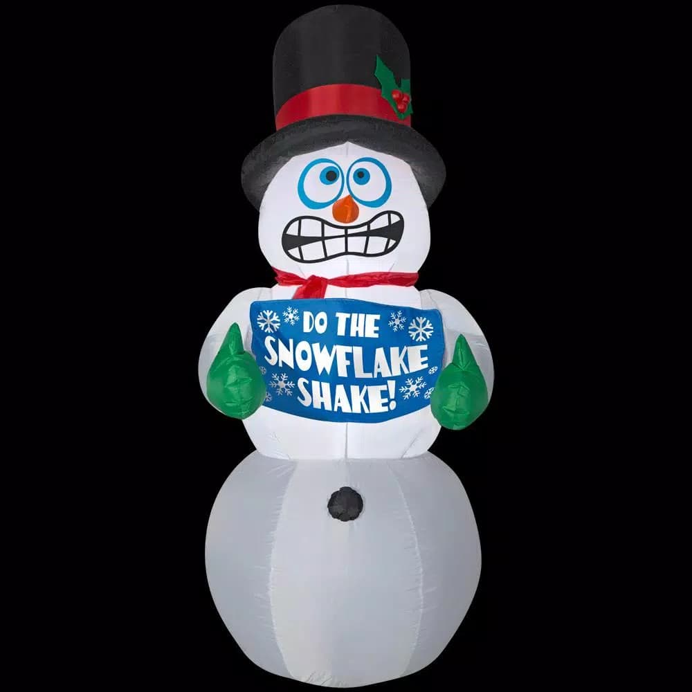 Home Accents Holiday 6 ft. Pre-Lit Animated Shivering Snowman Airblown Inflatable Holiday Decoration