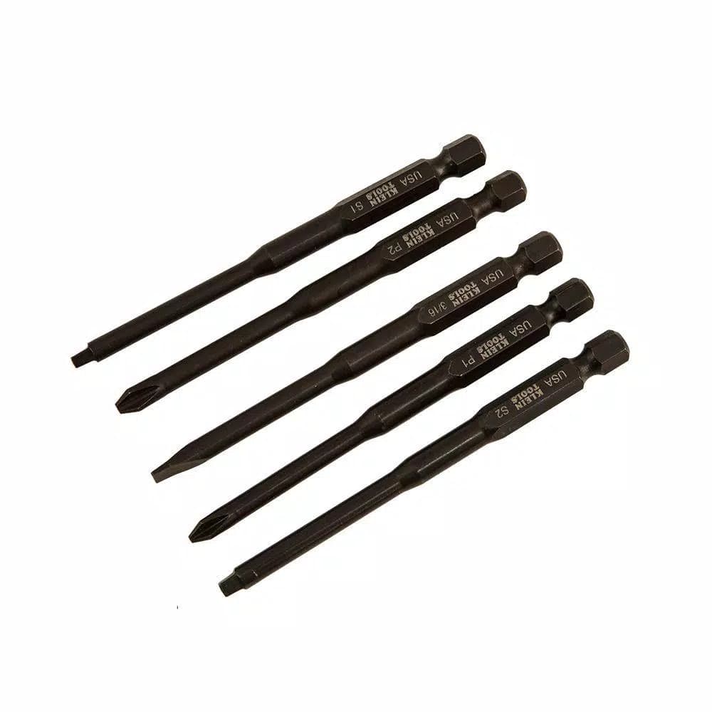 Klein Tools 3-1/2 in. Quick Switch Power Driver Bit Assortment, 5-Piece Set