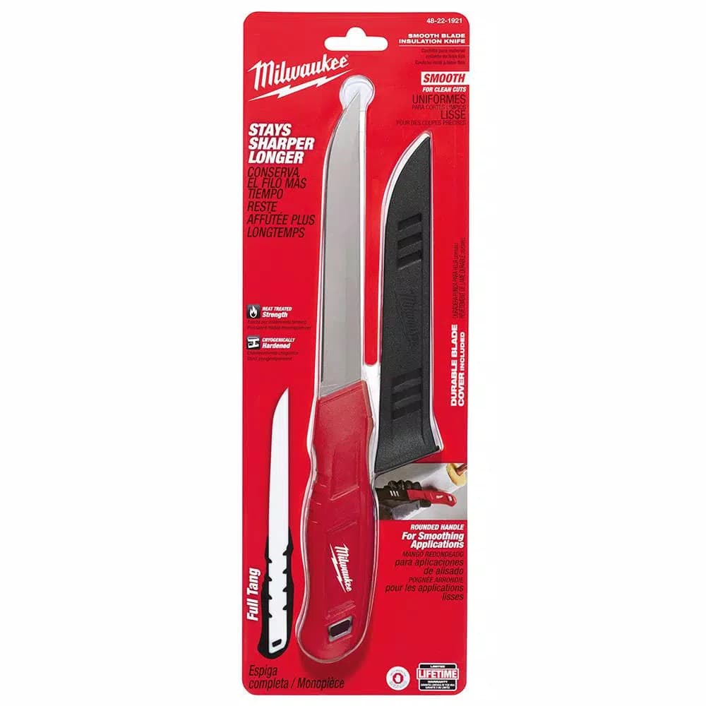 Milwaukee 6 in. Smooth Blade Insulation Knife with Stainless Steel Blade