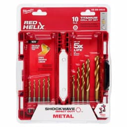 Milwaukee SHOCKWAVE Impact Duty Titanium Drill Bit Set, 10-Piece Red Helix thumbnail 5