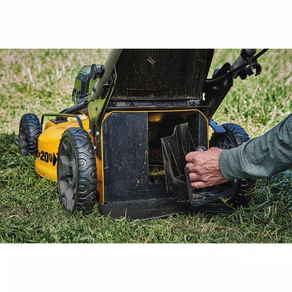 DEWALT 20 in. 20V MAX Cordless Walk Behind Push Lawn Mower with (2) 5.0 Ah Batteries and Charger