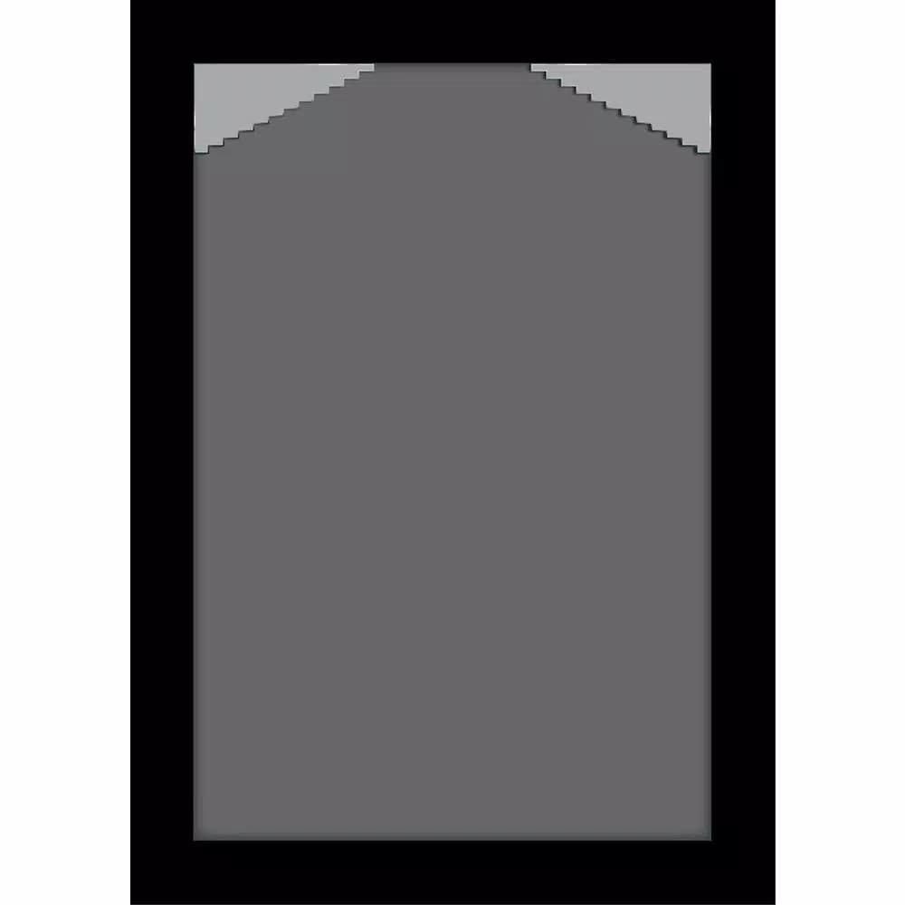 Pinnacle Gallery Solutions 8 x 19 in. Black Wood Floater Picture Frame with 5 x 7 in. Double Opening Mat