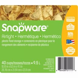 Snapware 40-Cup Airtight Plastic Food Storage Container with Blue Handle thumbnail 2