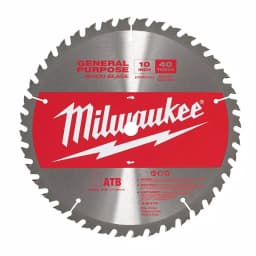 Milwaukee 10 in. 40-Teeth General Purpose Wood Cutting Circular Saw Blade thumbnail 1