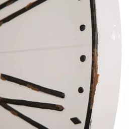 Glitzhome 31.5 in. Oversized Farmhouse Metal Enamel Wall Clock - Antique White thumbnail 3
