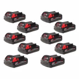 Milwaukee M18 18V Lithium-Ion 1.5Ah Compact Battery Pack (10-Pack) thumbnail 1