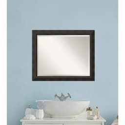 Amanti Art Signore 32.5 in. W x 26.5 in. H Framed Rectangular Bathroom Vanity Mirror, Bronze thumbnail 1