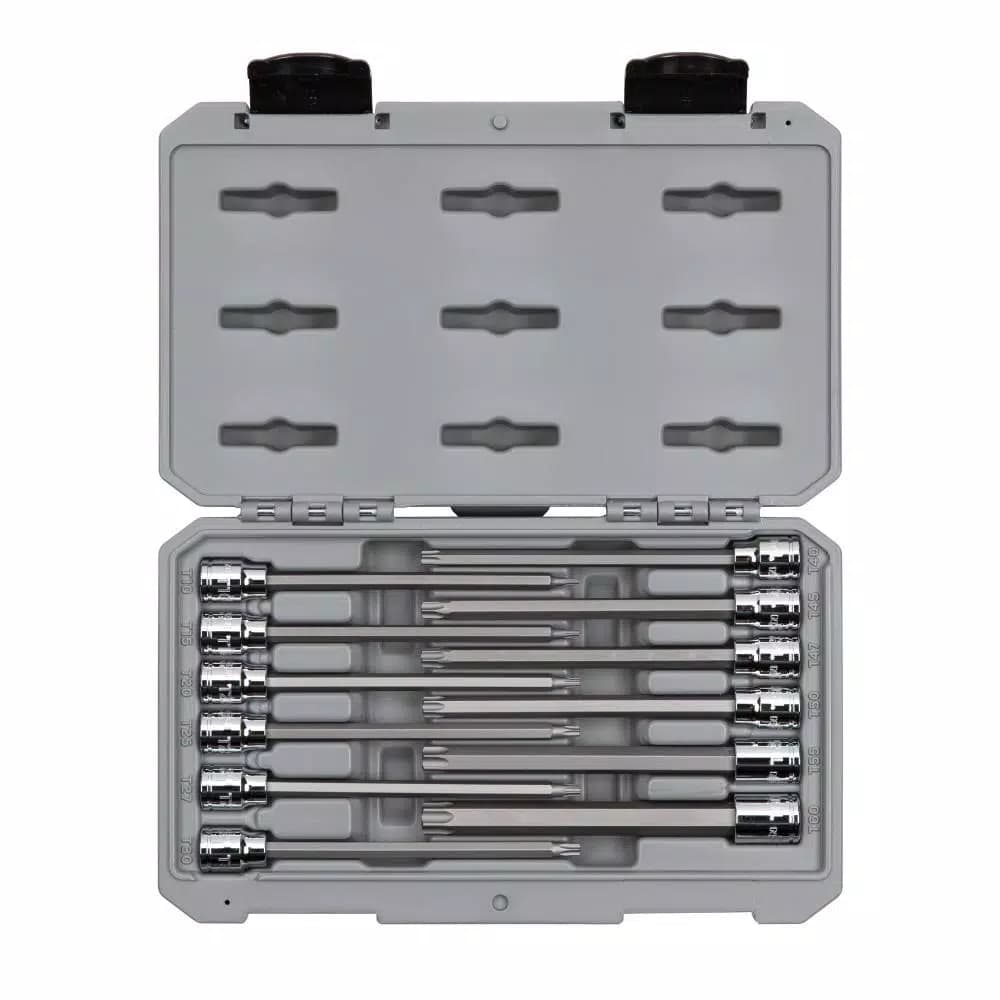 TEKTON 3/8 in. Drive Long Torx Bit Socket Set, 12-Piece