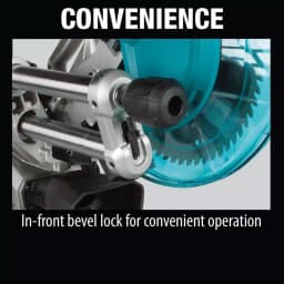 Makita 10 in. 15 Amp Dual-Bevel Sliding Compound Miter Saw with Laser and Folding Stand Kit thumbnail 11